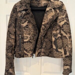 Joe's Jeans Black and Tan Teddy Jacket